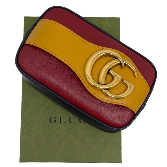 Gucci GG Marmont Cosmetic Case New Sakai Dahlia Pouch Clutch Wristlet - Picture 2 of 16